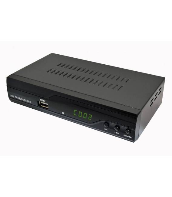 Kit TNT HD - Décodeur terrestre TNT DVB-T2 H.265 - USB / HDMI / Péritel + Antenne intérieure extérieure HDTV HD-940T