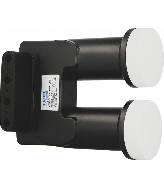 HD-LINE monobloc TWIN mit Verbinder gold LNB 0.1db FULL HD 3D astra 19.2° hotbird 13° 2 Ausgänge