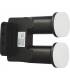 HD-LINE monobloc TWIN with connector gold LNB 0.1db FULL HD 3D