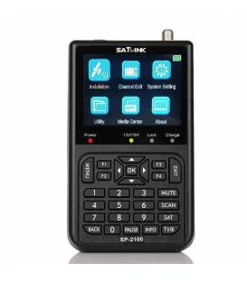SATLINK SP-2100 HD DVB-S / S2 und MPEG-2/4 Digitales Satellitensignal-Finderinstrument mit 9cm LCD-Farbbildschirm zur Einstell