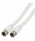 CABLE COAXIAL ANTENNE 1.5m CONNECTEUR /CONNECTEUR F/F BLANC