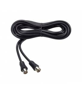 Cable Coaxial 1M Fiches Coaxial Noir-Male/Femelle