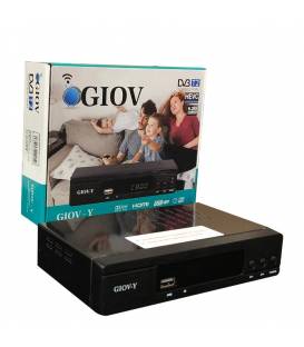 Giov Y DVB-T2 Receiver - HEVC/H.265 - H.264 / MPEG2 - MPEG4 / 1080i - 1080p Standard (Full HD 1080P, HDMI, SCART, USB 2.0) - Aut