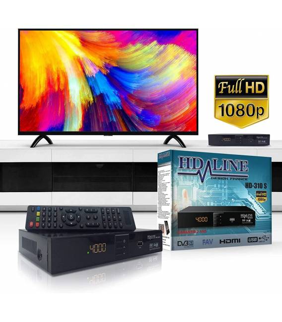 HD-Line | HD-310 Digitaler Satelliten Receiver —✓HD ✓FTA ✓USB ✓DVB-S2 ✓HDMI ✓DVB-S SCAR T
