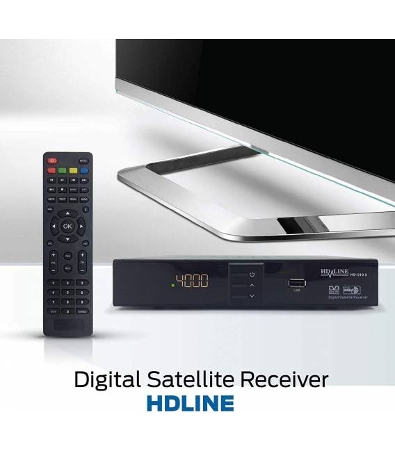 HD-Line | HD-310 Digitaler Satelliten Receiver —✓HD ✓FTA ✓USB ✓DVB-S2 ✓HDMI ✓DVB-S SCAR T