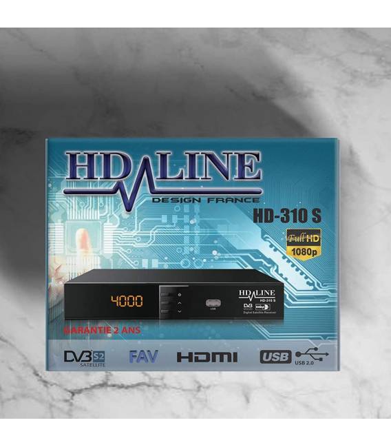 HD-Line | HD-310 Digital Satellite Receiver — ✓HD ✓FTA ✓USB ✓PVR ✓DVB-S2 ✓HDMI ✓DVB-S SCART