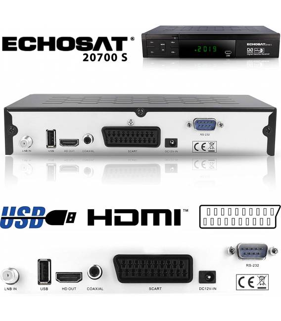Echosat 20700 HD Démodulateur satellite FTA HD