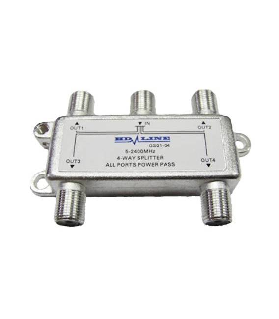 HD-LINE Repartiteur ANTENNE 4 VOIE TV SAT TNT DIRECTION