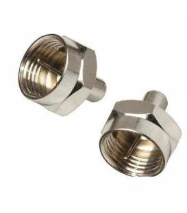2X Bouchon terminal fiche F ( 75 Ohms ) charge