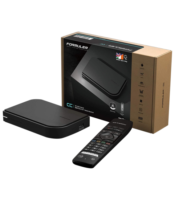 Formuler CC 4 K UHD IPTV Android 7 Lecteur avec tuner DVB-C/T2 H.265 2 Go RAM 16 Go flash WiFi