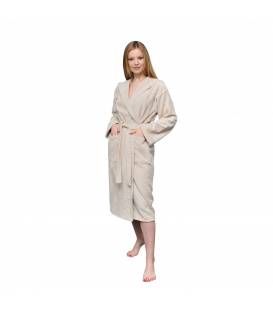 Leyf peignoir de bain S Taille femme et fille 100% coton certifié OEKO-TEX® - peignoir moelleux peignoir en microfibre, capuc