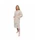 Leyf peignoir de bain S Taille femme et fille 100% coton certifié OEKO-TEX® - peignoir moelleux peignoir en microfibre, capuc