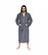Leyf peignoir de bain homme et garçons taille L 100% coton certifié OEKO-TEX® - peignoir moelleux peignoir en microfibre, capuch