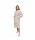 Leyf peignoir de bain M Taille femme et fille 100% coton certifié OEKO-TEX® - peignoir moelleux peignoir en microfibre, capuc
