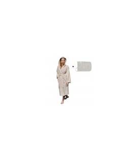 Leyf peignoir de bain M Taille femme et fille 100% coton certifié OEKO-TEX® - peignoir moelleux peignoir en microfibre, capuc