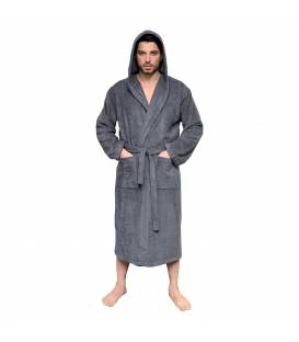 Leyf peignoir de bain homme et garçons Taille XL 100% coton certifié OEKO-TEX® - peignoir moelleux peignoir en microfibre