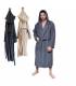 Leyf peignoir de bain homme et garçons Taille XL 100% coton certifié OEKO-TEX® - peignoir moelleux peignoir en microfibre