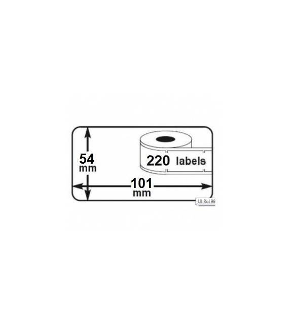Lot 100 rouleaux étiquettes seiko DYMO 99014 compatibles BLANC labels writer rolls 