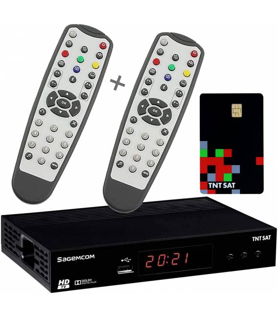 SAGEM DS81HD + télécommande extra + carte TNTSAT HD