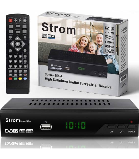 Strom-505 receiver DVB-T TNT HD DVB-T2 H.265 HEVC