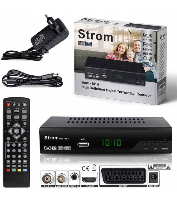 Strom-505 receiver DVB-T TNT HD DVB-T2 H.265 HEVC