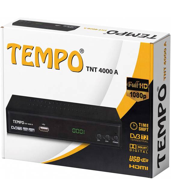 Tempo 4000 Décodeur TNT terrestre HD DVB-T2 H.265 HEVC - bfsat