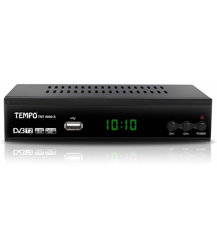 Tempo 4000 Decodificador Digital Terrestre – DVB T2 / HDMI Full HD/Canales  Sintonizador/Receptor TV/PVR/H.265 HEVC/USB/Decoder/DVB-T2 / TNT/TDT  Television / 4K : .es: Electrónica