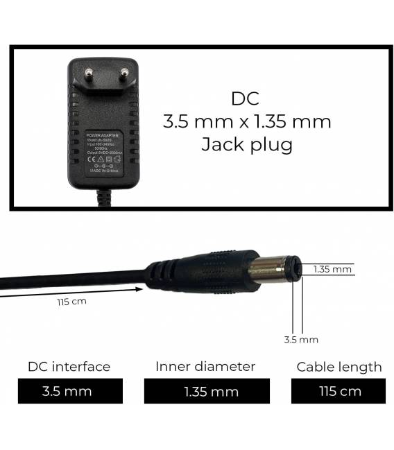 ALIMENTATION 5V 2A 3.5X1.35MM