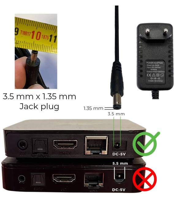 ALIMENTATION 5V 2A 3.5X1.35MM