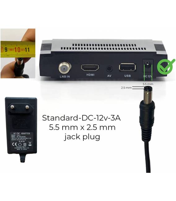 ALIMENTATION 5.5X2.5MM 12V 3A