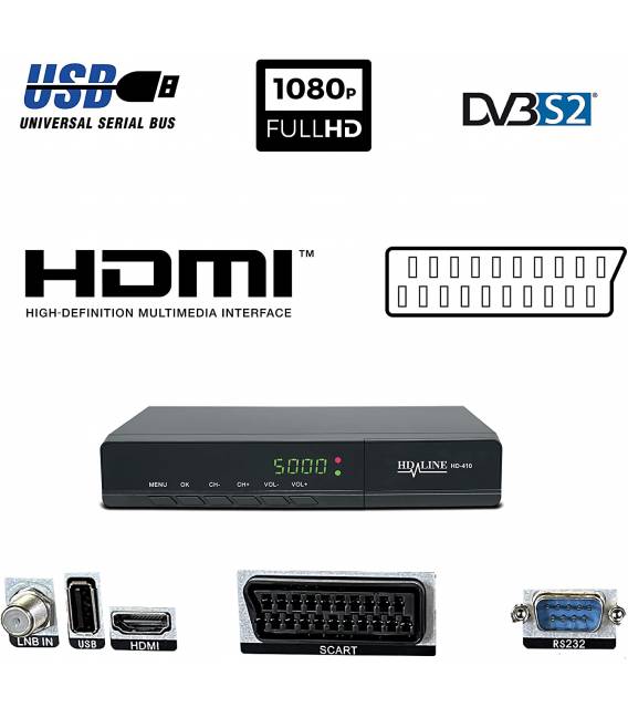 HD-LINE HD410 demodulateur satellite FTA