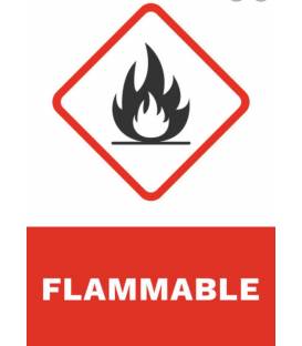 Ettiquette pour colis "FLAMMABLE"