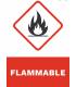 Ettiquette pour colis "FLAMMABLE"