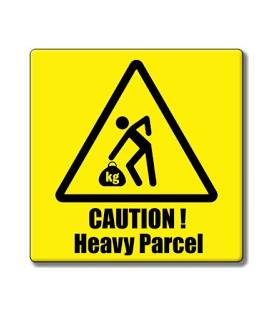 Ettiquette pour colis LOURD CAUTION HEAVY PARCEL