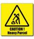 Ettiquette pour colis LOURD CAUTION HEAVY PARCEL