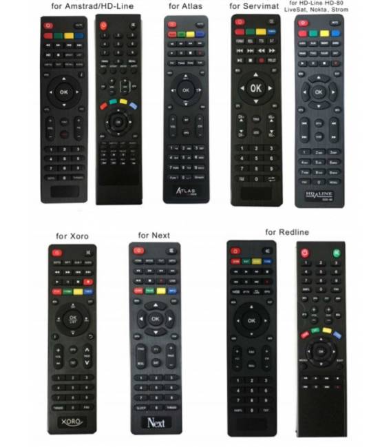 Télécommande 9/1 pour décodeur satellite Redline Géant Istar HD-Line Tiger Samsat...