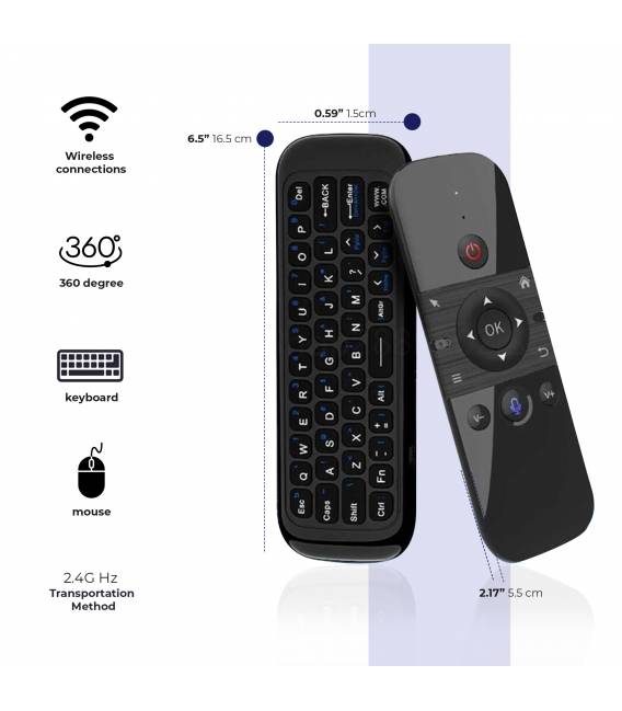 TELECOMMANDE M8AIR bluetooth compatible android tv box