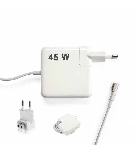 45W 14.5V 3.1A Chargeur Fiche L pour Apple MacBook 13" 15" Alimentation compatible pour nombreux modèles