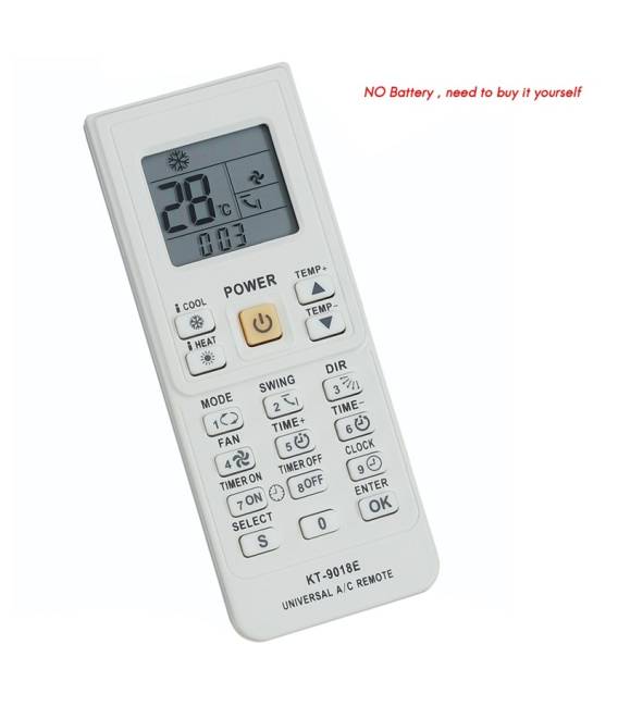Télécommande Universelle Pour Climatiseur - Compatible 200+ Marques (Daikin, LG, Samsung...), Minuterie, écran LCD