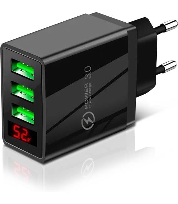 3 USB A NOIR chargeur 5V