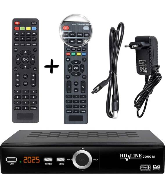 HD-LINE 20900 Digitaler Satelliten Receiver - (HDTV, DVB-S/S2, HDMI, SCART, 2X USB 2.0, Full HD 1080p) [Vorprogrammiert für Astr