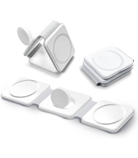 BLANCHE chargeur wireless 3 en 1 sans Fil