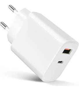 Chargeur USB-C et USB-A - Adaptateur de charge rapide à deux ports pour smartphones, tablettes et plus