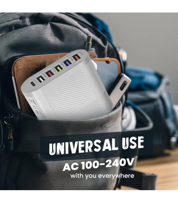 chargeur usb A5 port typ c 1 blanche 