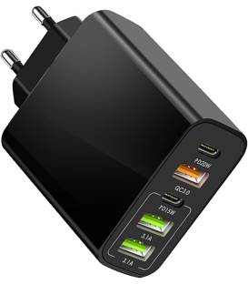 CHARGEUR NOIR 65W USB A 3 TYP-C 2