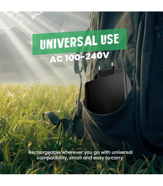 CHARGEUR NOIR 65W USB A 3 TYP-C 2