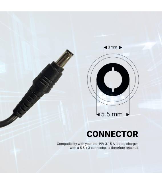 POWER SUPPLY 19V 4.74A - Connector 7.4 x 5 mm