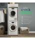 Kit de Lwt2 Superposition Universel Cadre avec Tablette Coulissante pour Lave-Linge Sèche-Linge Standard 60 cm Machine à Laver A