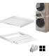 Kit de LWS1 Superposition Universel Cadre avec Tablette Coulissante pour Lave-Linge Sèche-Linge Standard 60 cm Machine à Laver A
