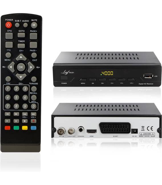Leyf PA-2211Décodeur TNT terrestre HD DVB-T